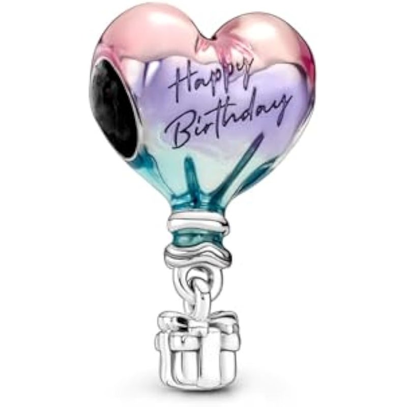 Arabest Pandora Happy Birthday Hot Air Balloon Charm Bracelet Charm Moments Bracelets - Stunning Women's Jewelry - Gift for Women - Made with Sterling Silver & Enamel, With Gift Box - Image 2